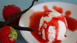 Ricetta per lestate gelato con salsa alle fragole e vaniglia [upl. by Gelb]