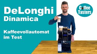 DeLonghi Dinamica ECAM 35055B Test  Zubereitung von 6 Getränken  top MittelklasseModell [upl. by Anbul]