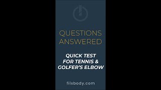 Simple Test for Tennis Elbow amp Golfers Elbow [upl. by Aratihc557]