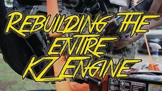 Rebuilding The Engine  1980 Kawasaki KZ250 [upl. by Rafaelle659]