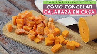 CÓMO CONGELAR CALABAZA EN CASA  Paso a paso congelar calabaza  Calabaza congelada [upl. by Yenrab]