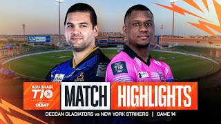 2024 Abu Dhabi T10 I Match 14 Highlights Deccan Gladiators vs New York Strikers  Season 8 [upl. by Leinadnhoj]