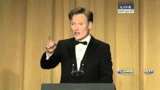 Conan OBrien remarks at 2013 White House Correspondents Dinner CSPAN [upl. by Morrissey148]