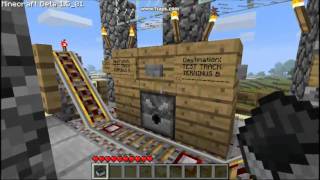 Powered Rail BiDirectional Minecart System  Minecraft Beta 15 [upl. by Aseeram]