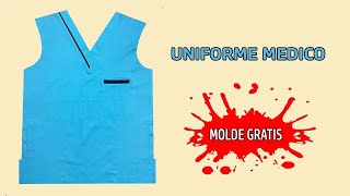 UNIFORME MEDICO PARA HOMBRE  PASO A PASO  ðŸ‘‰ðŸ‘‰Molde gratis  diy  sewing techniques [upl. by Lolanthe]