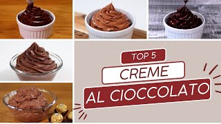 CREMA AL CIOCCOLATO Le 5 migliori ricette per farcire torte e dolci [upl. by Henghold]