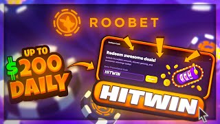 ROOBET PROMO CODE HITWIN FREE 200 DAILY BONUS roobet promo code 2024 [upl. by Nerred585]