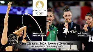 Paris Olympics 2024 Rhythmic Gymnastics  🇩🇪Darja Varfolomeev 🥇Golden Scores AA I WC Cluj  ROAD [upl. by Secunda663]