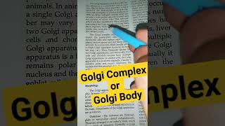 golgi complex class 11 biology  cell cellbiologyshortsfeed shorts [upl. by Tnarg]