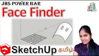 Sketchup in Tamilதமிழ்How to Find and Fill faces automatically using JHS Powerbar Face Finder Tool [upl. by Nauqyaj523]