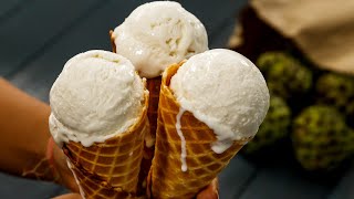 Sitafal Ice Cream  Naturals Like Custard Apple Icecream Recipe  CookingShooking Bites [upl. by Rie527]