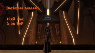 SWTOR Darkness Assassin  Civil war 55a PvP [upl. by Akirdnwahs951]