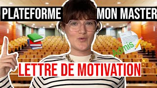 PLATEFORME MON MASTER  COMMENT FAIRE UNE LETTRE DE MOTIVATION MASTER DROIT DES AFFAIRES modèle [upl. by Epoillac]