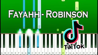 Fayahh  Robinson Piano Tutorial [upl. by Akere461]