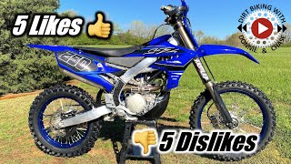 5 Likes and 5 Dislikes for my 2021 Yamaha YZ250FX [upl. by Heigho44]