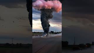 Parking lot Tornado aslightrainfallswithoutreason haveyoueverseentherain heavyrainandstrongwind [upl. by Oruhtra]