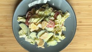 Crunchy Salad in 5 Minutes Cabbage Cherry Tomatoes Cucumber and Croutons [upl. by Adav608]