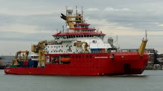 RRS Sir David Attenborough leaving Portsmouth Harbour bound for Antarctica  Tuesday 15 October 2024 [upl. by Sadinoel]