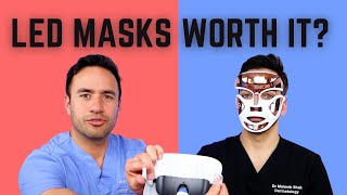 DERMATOLOGIST REVIEWS LED MASKS RED LIGHT and BLUE LIGHT [upl. by Annaiviv]