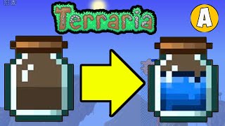 Terraria How to fill empty Bottles with Water 2 WAYS [upl. by Layne]