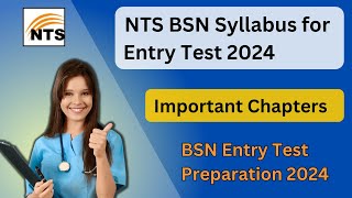 NTS BSN Syllabus I NTS Bsn Nursing Entry Test Preparation 2024 I DNSK [upl. by Castillo]