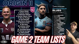 State Of Origin Game 2 Team Lists 🏉 [upl. by Grider]