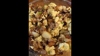 Fried Potatoes Eggs and Swaggertys Sausage for breakfast [upl. by Piegari]