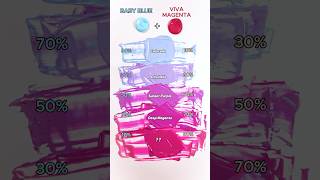 Baby Blue VS Viva Magenta 🎨 Amazing Colour Theory art asmrart colourmixing colourtheory [upl. by Ahnavas]