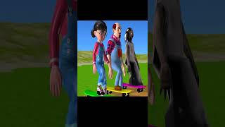 Scary Teacher 3D Nick and Tani Join Take Care of Tree vs Water Syringe and SkateBoard Challenge [upl. by Mossberg777]