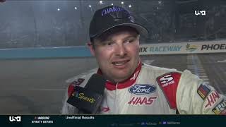 COLE CUSTER POST RACE INTERVIEW  2023 NASCAR XFINITY SERIES CHAMPIONSHIP RACE AT PHOENIX [upl. by Aromat783]