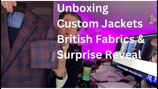 Unboxing Fall Custom Made Jackets From ItalyShowing New British Fabrics [upl. by Otsirave]