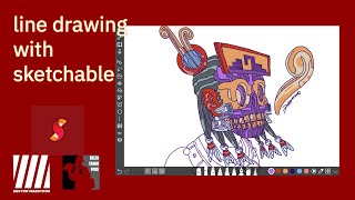 Line Drawing with Sketchable App on the Surface Go [upl. by Nrevel641]