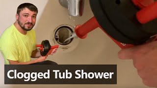 Unclogging a Slow Tub Shower Drain [upl. by Adyeren]