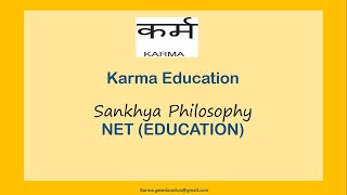 1a Sankhya Philosophy UNIT 1 UGC NET EDUCATION [upl. by Elleraj]