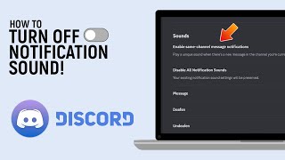 How to Disable Notification Sound on Discord Software on PCLaptop easy [upl. by Schnorr]