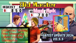 New Update Bid Master Mod Apk 055  Unlimited Money Free Shopping [upl. by Aihseyn892]