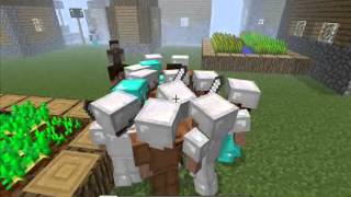 Minecraft Mod Showcase DEFENSIVE VILLAGERS [upl. by Junji643]