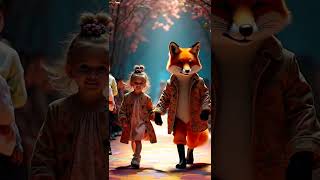 quotWhimsical Runway A fashion show of a Child and a Foxquot fashionshow ai fox [upl. by Almita]