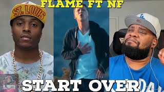 A REDEMPTION SONG FLAME feat NF  Start Over Official Video Reaction [upl. by Noteek]