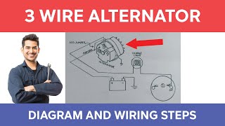 3 Wire Alternator Wiring Diagram Explained With Steps [upl. by Herriott559]