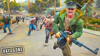 RUNNING OUT OF AMMO AGAINST THE BIGGEST HORDE in Days Gone [upl. by Rosy]