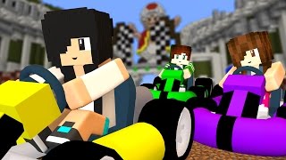 Minecraft Minigames  CORRIDA DE KART NO MINECRAFT [upl. by Mahsih]