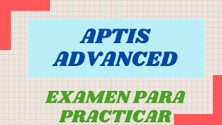 APTIS ADVANCED Speaking Test  Modelo de examen de Speaking APTIS ADVANCED para practicar [upl. by Namruht777]