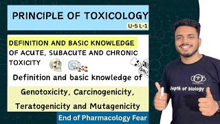 Principle of Toxicology  Toxicity  Genotoxicity  Carcinogenicity  Teratogenicity  Mutagenicity [upl. by Elianore373]