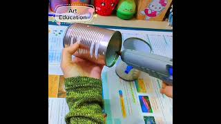 إعادة تدوير علب المعدن ❤️♻️ handmade subscribe shortsvideo craft art [upl. by Hahcim]