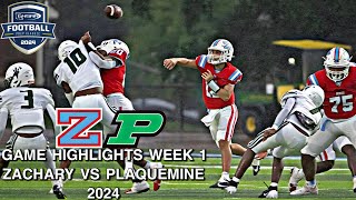 Zachary vs Plaquemine Louisiana high school football highlights [upl. by Alfredo860]