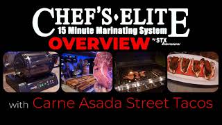 Chefs Elite Marinator  Carne Asada 🌮 Street Tacos 4K [upl. by Matta175]