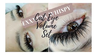 Extra Wispy Volume Cat Eye Set  Start to Finish [upl. by Ninerb504]