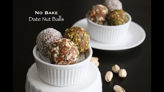 Date Nut Balls  Energy Date Balls  No Bake Energy Balls [upl. by Emee126]