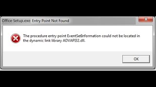 Fix Error Advapi32 dll When Install Office 365 on Windows 7 [upl. by Akenehs18]